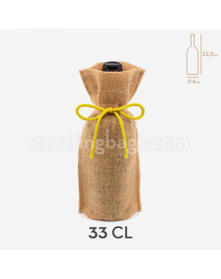 Des sacs de Jute pour les bouteilles de 33 cl 11,5X23X6 cm
