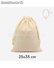 Des sacs en coton 25x35
