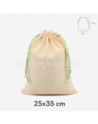 Des sacs en coton 25x35