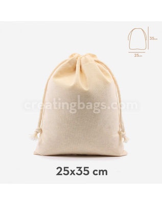 Des sacs en coton 25x35cm