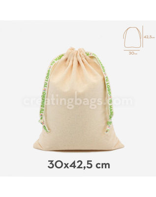 Des sacs en coton 30x42,5