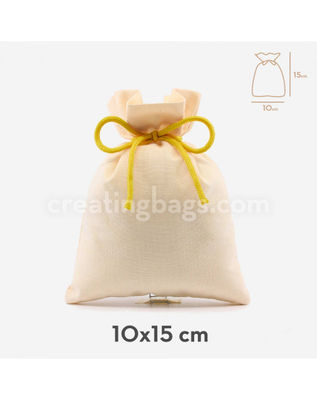 Des sacs en coton naturel 10x15 cm