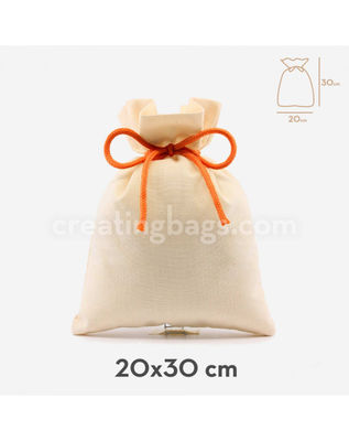 Des sacs en coton naturel 20X30 cm