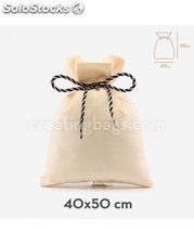 Des sacs en coton naturel, 40X50 cm