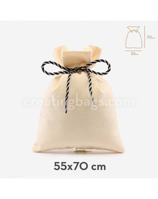 Des sacs en coton naturel, 55X70 cm