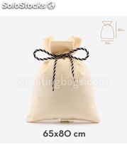 Des sacs en coton naturel 65X80 cm