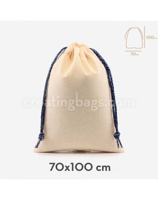 Des sacs en coton naturel 70x100 cm