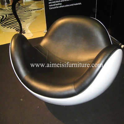 Design criativo fibra de vidro almofada de couro macio cadeiras de balanço - Foto 5