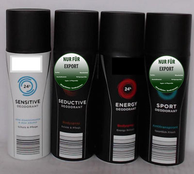 Desodorante Spray, Deo Spray, Antitranspirant, -Made in Germany- Export, EUR.1