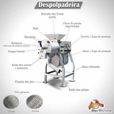 Despolpadeira de Frutas Industrial Max Machine - Foto 5