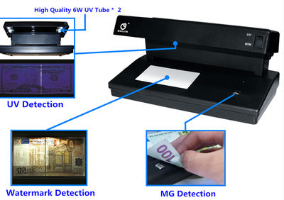 Détecteur de faux billets portable détection UV / MG / IR avec batterie  rechargeable