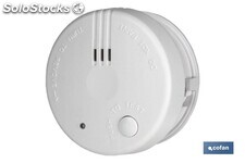 Detector de humos con alarma de sonido | Tamaño mini 70 mm | Incluye pilas