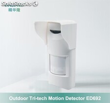 Detector de movimiento de alarma de seguridad Tri-tech (PIR Microondas AI)