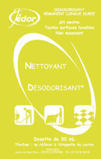 Détergent désodorisant sol 2D parfum citron. Colis 250 doses 20ml