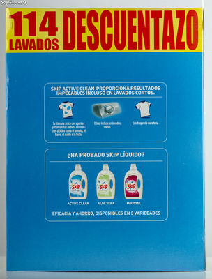Detergente polvo skip 114D active clean c/1 - Foto 2