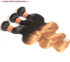 Deux - couleur vague de corps de rideau de vrais cheveux