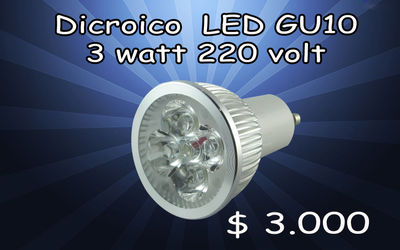 Dicroico led - gu10 3 watt 12 volt