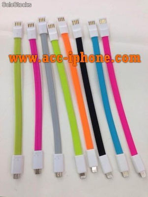 Different colors available noodle flat usb data charger cable for iphone 4