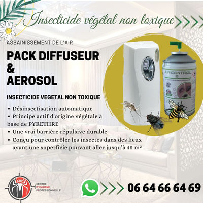 Diffuseur automatique d'insecticides au pyrèthre végétal + 1 recharge
