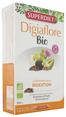 Digiaflore BIO, 20 Ampoules Super Diet (Facilité LaDigestion)