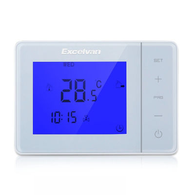 Digital Large Screen LCD Display Electric Heating Thermostat Blue