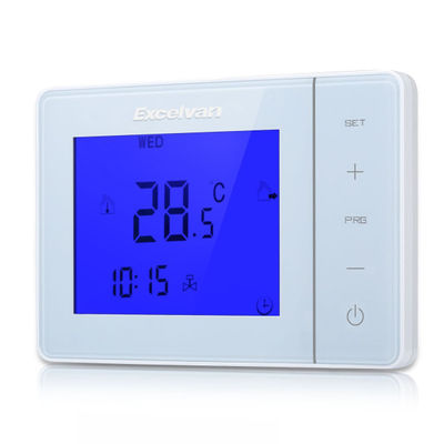 Digital Large Screen LCD Display Electric Heating Thermostat Blue - Photo 3