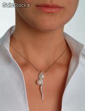 Dije Perlas con plata esterlina 925 hecha en italia