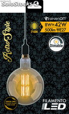 Dimmbare LED-Lampe Glühfaden dekorative Kugel G200 gold E27 8W 500LM 2100K