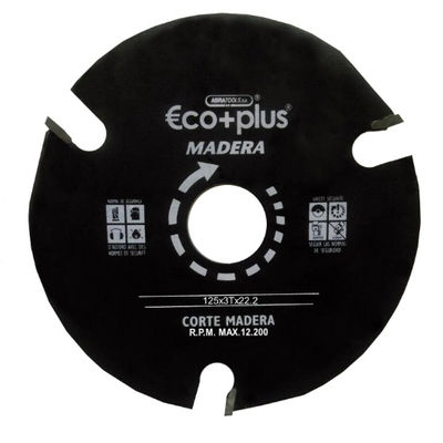 Disco eco+plus c.madera disco eco+plus 125X3,8X22/3T c.madera