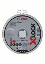 Discos de corte X-LOCK Standard for Inox 10x115x1x22,23 mm, corte recto BOSCH