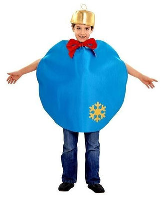 Disfraz bola de navidad azul,7-9 años