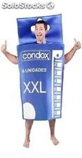 Disfraz caja de preservativos adulto