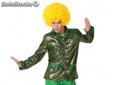 Disfraz chaqueta disco brillo verde adulto T2