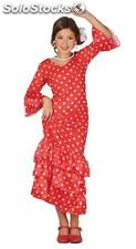 Disfraz de flamenca o sevillana rojo niña 10-12 años