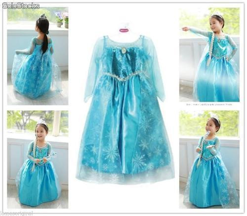 vestido elsa frozen original disney