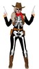 Disfraz esqueleto cowboy mujer adulto m-l
