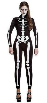 Disfraz esqueleto mujer adulto m-l