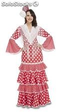 Disfraz flamenca o sevillana rojo mujer t. m-l