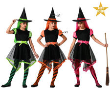 Disfraz halloween infantil niña bruja 3-4 años 3 posibilidades colores