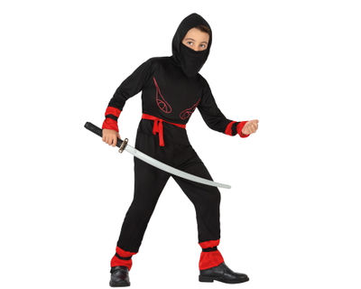 Disfraz infantil niño ninja rojo 7-9 años