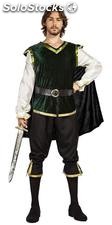 Disfraz medieval verde hombre adulto m-l