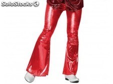 Disfraz pantalón disco rojo brillo adulto T1