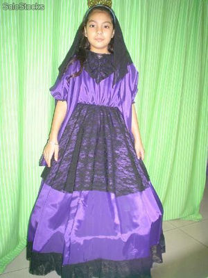 Disfraz Patrio Dama Antigua Deluxe infantil - alquiler