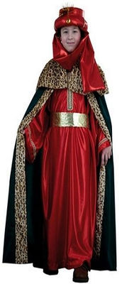 Disfraz rey mago rojo 5 a 6 años lujo