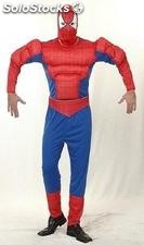 Disfraz spiderman musculoso adulto t. m-l