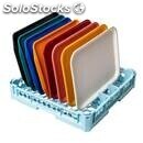 Dishwasher rack for n. 8 fast food trays - mod. 100120 - rack dimensions cm l 50