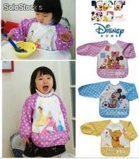 Disney vestido sin mangas impermeables baberos anti-estancos babero dibujar ropa