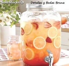 Dispensador de Bebidas Cuadrado.Tarro con grifo limonada candy bar