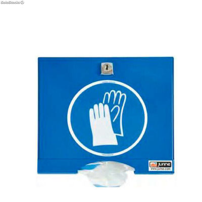 Dispensador de guantes polietileno azul lacado