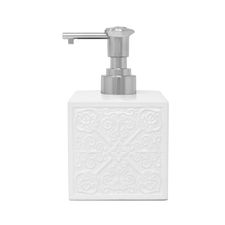 Dispensador jabón baño cerámica blanco 360ml Alcazaba
